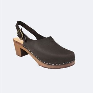 Lotta From Stockholm Black Eva Sling Clogs